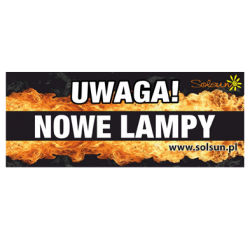Tabliczka "UWAGA! Nowe Lampy"