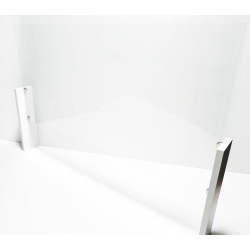 Osłona antywirusowa z plexi na biurko 80cm x 60 cm, przegroda biurowa, osłona ochronna,  ścianka ochronna covid-19, konstrukcja BHP